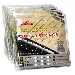 10 Sets/ Box Alice A407 80/20 Bronze Color Acoustic Guitar String with Copper Alloy Winding - Artmusiclitte/Artmusics Relays -  - 