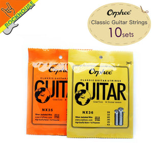 10 ensembles Orphee Guitare Classique Cordes Nylon + 3% Polyester Classique guitarra cordes normale & hard tension emballage Sous Vide - Artmusiclitte/Artmusics Relays -  - 