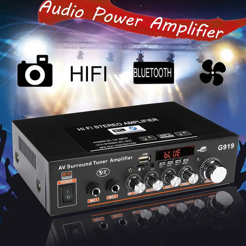 12 V/220 V 360 W G919 Mini Amplificador Audio Bluetooth Stéréo amplificateur de puissance FM SD HIFI 2CH AMP Audio lecteur de musique pour la voiture Accueil - Artmusiclitte/Artmusics Relays -  - 