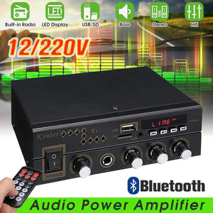 600 w 12 v/220 v Watt Numérique Bluetooth Accueil Stéréo Amplificateur AMP TF FM USB Microphone Input Home amplificateur - Artmusiclitte/Artmusics Relays -  - 