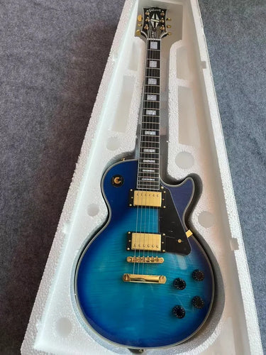 Send in 3 days Excellent workmanship Top Les standard guitar LP Paul Electric Guitar blue color