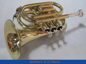 AAA Qualité Laque D'or Poche Trompette Bb corne Grande cloche Avec Cas - Artmusiclitte/Artmusics Relays -  - 