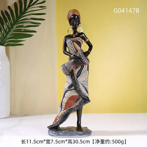 African Woman Statue Resin Ornaments African Musicians Sculpture Home Decoration Creative Ornaments House Decor Ornaments Gifts - Artmusiclitte/Artmusics Relays -  - 