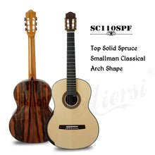 Aiersi Marque Maître Niveau Élevé Manche Java Ébène Smallman Guitare Classique Modèle SC110SPF - Artmusiclitte/Artmusics Relays -  - 
