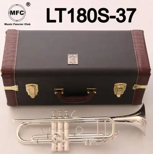 Bach Stradivarius Professionnel Bb Trompette LT180S-37 Argent Plaqué Trompete Instrumentos Musicales Profesionales Cas Embout - Artmusiclitte/Artmusics Relays -  - 