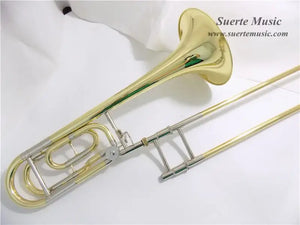 Bb/F Basse Trombones Laque/Argent trombone à coulisse En Laiton instruments avec Cas et Porte-Parole instruments de musique trombone - Artmusiclitte/Artmusics Relays -  - 