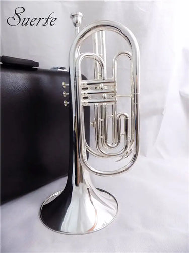 Bb Marching Trombone Argent Plaqué avec le Cas et Embout 12.4mm Alésage Vent Instrumentos Musicais Profissionais - Artmusiclitte/Artmusics Relays -  - 