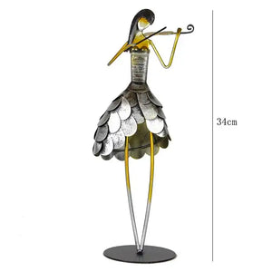 Creative Iron Art Figurines Music Girl Character Model Modern Home Decor Living Room Decoration Office Accessories Crafts Gifts - Artmusiclitte/Artmusics Relays -  - 