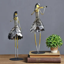 Creative Iron Art Figurines Music Girl Character Model Modern Home Decor Living Room Decoration Office Accessories Crafts Gifts - Artmusiclitte/Artmusics Relays -  - 