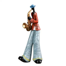 Creative Jazz Band Resin Statue American Style Vintage Musicians Saxophone Player Sculpture Figurine Artwork Bar Decor - Artmusiclitte/Artmusics Relays -  - 