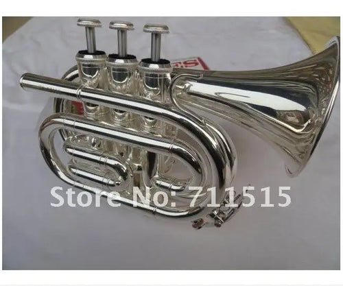 Fidélité trompette de poche Bb Surface argent plaqué laiton plaqué Instruments de musique professionnelle tuba Trompeta Instruments - Artmusiclitte/Artmusics Relays -  - 