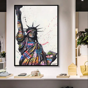 Graffiti Statue of Liberty Picture Canvas Painting Modern Wall Decor Posters Prints Wall for Living Room Home Wall Cuadros - Artmusiclitte/Artmusics Relays -  - 