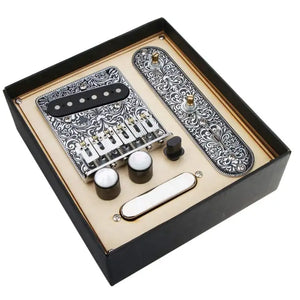 Hot-6 Strings Saddle Bridge Plate, 3 Way Switch Control Plate, Neck Pickup Set for Fender TL Telecaster Electric Guitars Replace - Artmusiclitte/Artmusics Relays -  - 