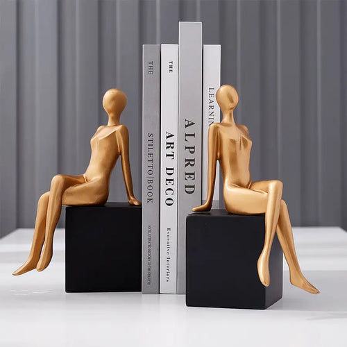 Desk Decorative Art Sculpture Gifts Europe Creative Hollow Bookends Student Home Decoration Girl Statues For Decoration Office - Artmusiclitte/Artmusics Relays -  - 