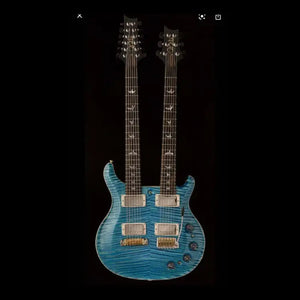 Doubleneck PRS GUITAR 6 strings electric guitar  high quality Double F holes (Blue) - Artmusiclitte/Artmusics Relays -  - Double, Doubleneck, electric, GUITAR, high, holes, PRS, quality, strings
