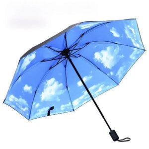 Parapluie à peinture à l'intérieur | Parapluie bleu ciel blanc, parapluie à fleurs pour hommes et femmes, parapluie Anti-uv pour dames, parapluie pliant paraguay as, cadeaux - Artmusiclitte/Artmusics Relays - 100004777 - 