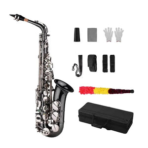 SEASOUND OEM Professional Black Nickel Body Silver Keys Alto Saxophone JYAS102DBNS - Artmusiclitte/Artmusics Relays -  - 
