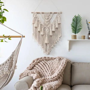 Bohemian Modern Handmade Cotton Woven Big Macrame Tapestry Wall Hanging Art For Home Decoration - Artmusiclitte/Artmusics Relays -  - 