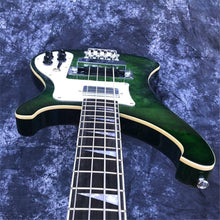 transparent green Rickenback 4003 bass guitar Ricken fireglo 4 strings bass oval type output jack free shipping basse - Artmusiclitte/Artmusics Relays -  - 