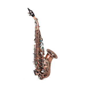 SEASOUND OEM Cheap Vintage Red Curve Bell Soprano Saxophone JYSS100VGRD - Artmusiclitte/Artmusics Relays -  - 