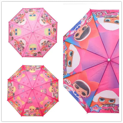 Nouveau LOL Surprise poupée offre spéciale dessin animé modèle enfants pliant parapluie enfants dessin animé motif parapluie (Random one) - Artmusiclitte/Artmusics Relays - 100004777 - 