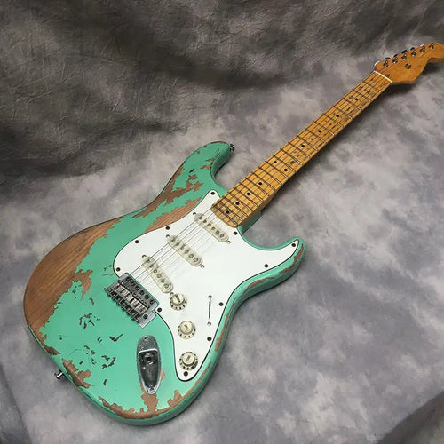 High-quality Handmade Relic ST style electric guitar,Quality assurance,Maple fingerboard,relic Guitar Hardware.Real photos - Artmusiclitte/Artmusics Relays - 100005510 - 