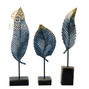 Antique style home interior design decoration polyresin leaf statue for table decor - Artmusiclitte/Artmusics Relays -  - 