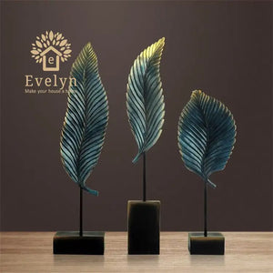 Antique style home interior design decoration polyresin leaf statue for table decor - Artmusiclitte/Artmusics Relays -  - 