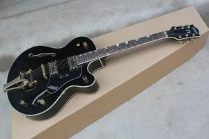 Haute Qualité Custom Shop NASHVILLE Gretsch Noir Falcon 6120 Semi Hollow Body Jazz Guitare Électrique avec le Grand Trémolo - Artmusiclitte/Artmusics Relays -  - 