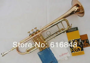 Haute Qualité LT 180S-72 Phosphore Bronze Payer Instruments de Musique Bb Trompette Plaqué Or Perle Bouton Pour Étudiant Avec Cas - Artmusiclitte/Artmusics Relays -  - 