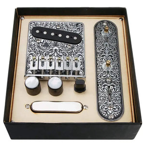 New 6 Strings Saddle Bridge Plate, 3 Way Switch Control Plate, Neck Pickup Set for Fender TL Telecaster Electric Guitars Replace - Artmusiclitte/Artmusics Relays -  - 