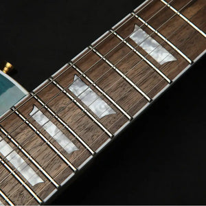 Derulo LP Electric Guitar OEM Custom LP Red Flamed Maple Top gradient Neck Binding Good Quality Low Price - Artmusiclitte/Artmusics Relays -  - Binding, Custom, Derulo, Electric, Flamed, Good, gradient, Guitar, Low, LP, Maple, Neck, OEM, Price, Quality, Red, Top