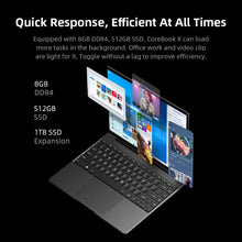 New CHUWI CoreBook X Intel Core i5-8259U Laptops 14 Inch 2160x1440 Resolution DDR4 8GB 512GB SSD Win10 Computer 46.2W Battery - Artmusiclitte/Artmusics Relays -  - 