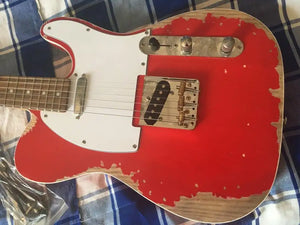 Biggest handcraft relic studio.aged red electric guitar.100% handmade relic guitar Ash body old hardware - Artmusiclitte/Artmusics Relays - 100005510 - 
