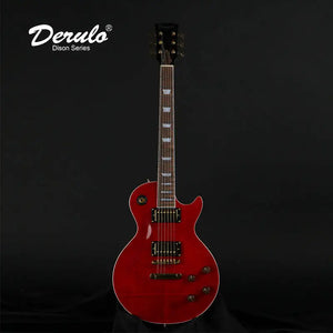 Derulo LP Electric Guitar OEM Custom LP Red Flamed Maple Top Good Quality Cheep Price - Artmusiclitte/Artmusics Relays -  - Cheep, Custom, Derulo, Electric, Flamed, Good, Guitar, LP, Maple, OEM, Price, Quality, Red, Top