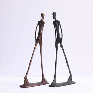 Abstract Crafts Giacometti Walking Man Sculpture  Bronze Statue Home Decoration Human Figurine Modern Art - Artmusiclitte/Artmusics Relays -  - 