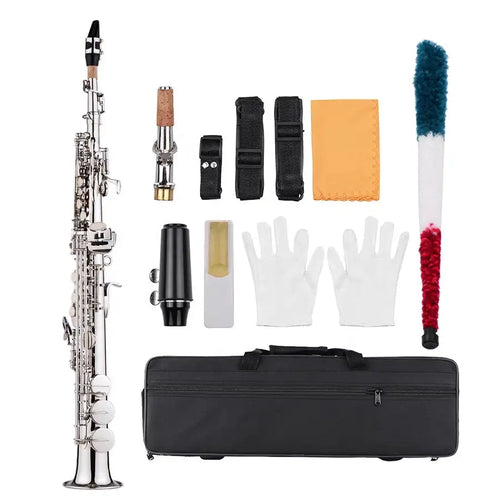 SEASOUND OEM High Quality Cheap Nickel Plated Soprano Saxophone Woodwind Instrument JYSS101N - Artmusiclitte/Artmusics Relays -  - 