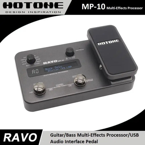 Hotone RAVO MP-10 Guitare/Basse Multi-effets Processeur/USB Audio Interface, intégré Tambour Machine, 30 Secondes de Boucleur - Artmusiclitte/Artmusics Relays -  - 
