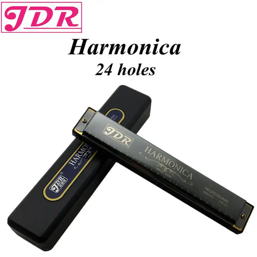 JDR Harpe Diatonique Polyphonie Harmonica Tremolo Standard 24 Trou Harmonica Avec Le Cas Musical Instrument Clé De C Pour Rock Jazz - Artmusiclitte/Artmusics Relays -  - 
