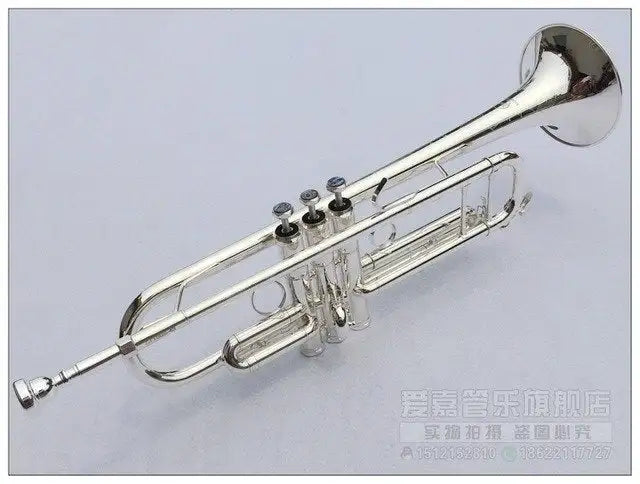 LT180S-43 Petit Argent et Or Plaqué Trompette Réglage B plat En Laiton trompette professionnel trompeta avec un porte-parole - Artmusiclitte/Artmusics Relays -  - 