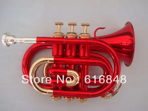 Les fabricants de gros-l'inventaire Avec Bb trompette de poche le Temple du Roi Wen. grand rouge, or brun - Artmusiclitte/Artmusics Relays -  - 