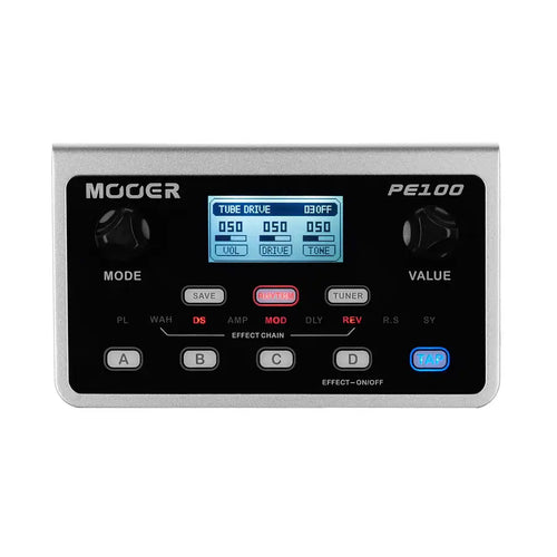 MOOER PE100 Portable multi-effets Processeur 10 Métronomes Tap Tempo Pédale 40 Tambour Modèles Guitare Effets Pédale 39 Effets - Artmusiclitte/Artmusics Relays -  - 