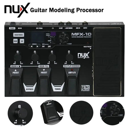 NUX MFX-10 LCD Affichage de Modélisation Effet Guitare Processeur Pédale Tambour Enregistreur 55 Effet 72 Preset Multi-fonction - Artmusiclitte/Artmusics Relays -  - 