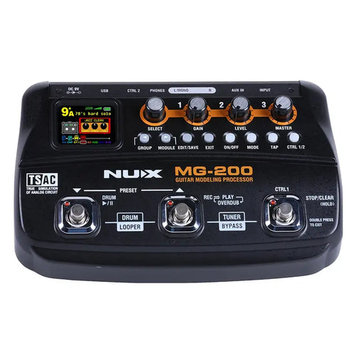 NUX MG-200 Guitare Processeur Multi effet guitare pédale 55 Effets 70 Secondes D'enregistrement Guitare Looper tambour machine (UE Plug) - Artmusiclitte/Artmusics Relays -  - 