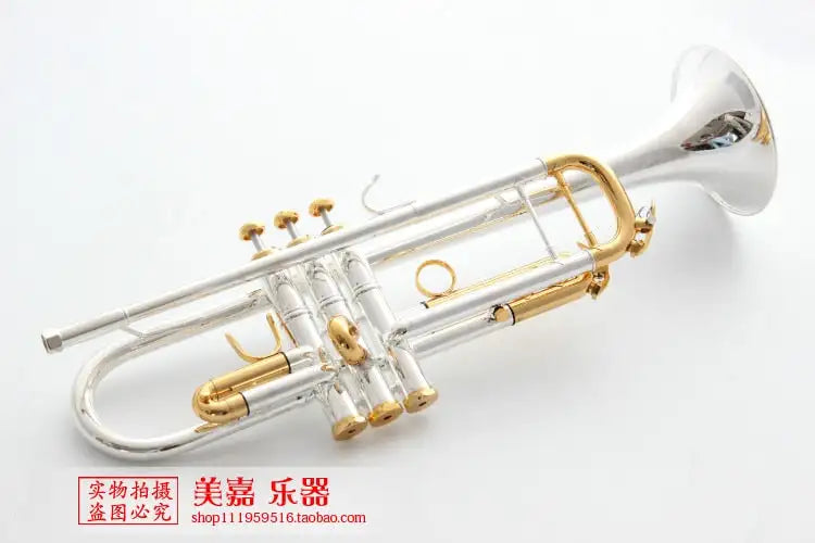 Professionnel LT 180S-72 Bb Trompette En Acier Inoxydable Argent et Or Plaqué Type Petit Trompeta Laiton Instruments Trumpete - Artmusiclitte/Artmusics Relays -  - 