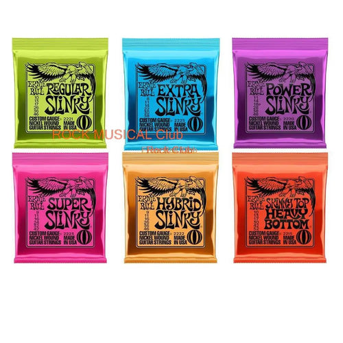 Ernie Ball Electric Guitar Strings Play Real Heavy Metal Rock 2220 2221 2222 2223 2225 2003 2004 2006 Guitar Accessory