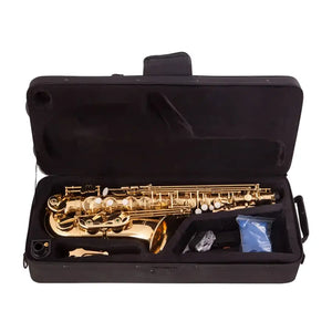 Eb Alto New Saxophone High Quality Brass Gold Lacquer E Flat Alto Sax Woodwind Instrument With Carrying Case and Accessories - Artmusiclitte/Artmusics Relays -  - 