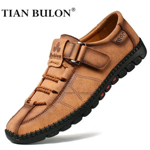 Handmade Men Casual Shoes Fashion Sneakers Genuine Leather Mens Loafers Moccasins Breathable Slip on Boat Shoes Adult Footwear - Artmusiclitte/Artmusics Relays -  - 