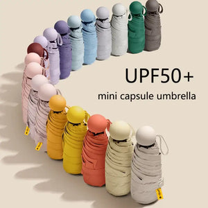 Sun Umbrella Anti-UV Mini Capsule Umbrella Small Umbrella Pocket Sun Protection and Ultraviolet Protection Parasol Paraguas - Artmusiclitte/Artmusics Relays -  - 