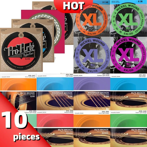 10 Sets/Piece Wholesale DADA Classical/Acoustic/Electric Guitar Strings Popular EJ45 EXP16 EJ27 XL110 Music Lovers First Choice